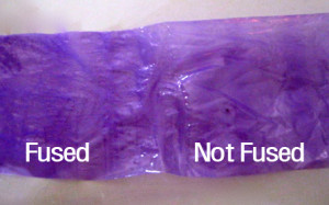 illustration of fused plastic bags v. not fused plastic bags