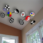 DIY high contrast infant mobile