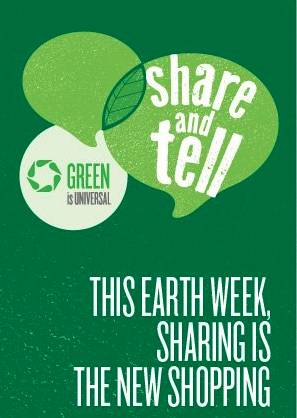 NBC green is universal share and tell earth week campaign