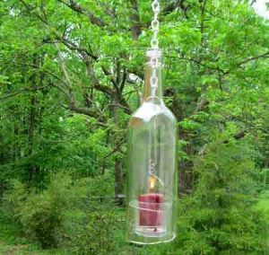 GD Mizar's re-purposed wine bottle lantern