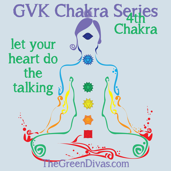 GVK chakra series on Green Divas - 4th chakra meditation girl image