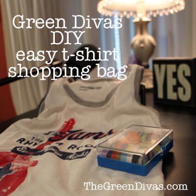 green divas DIY: t-shirt bag image