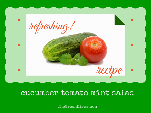 Meatless Monday cucumber tomato salad