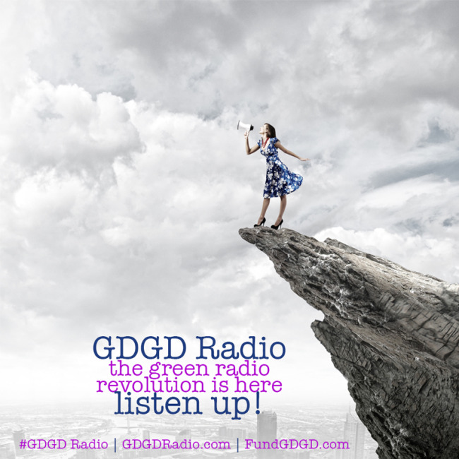 megaphone girl announcing GDGD Radio