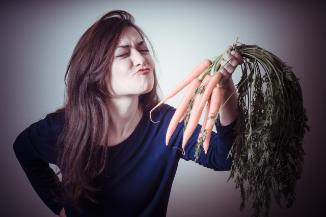 woman who loves carrots