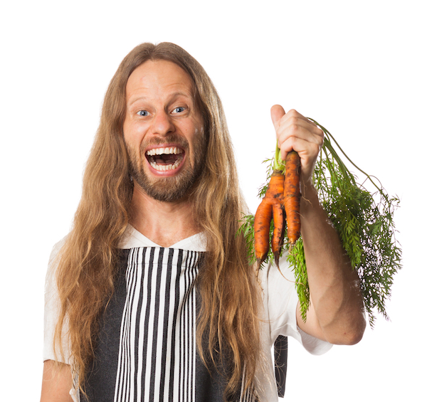 hippie green dude with carrots, a sleep superfood