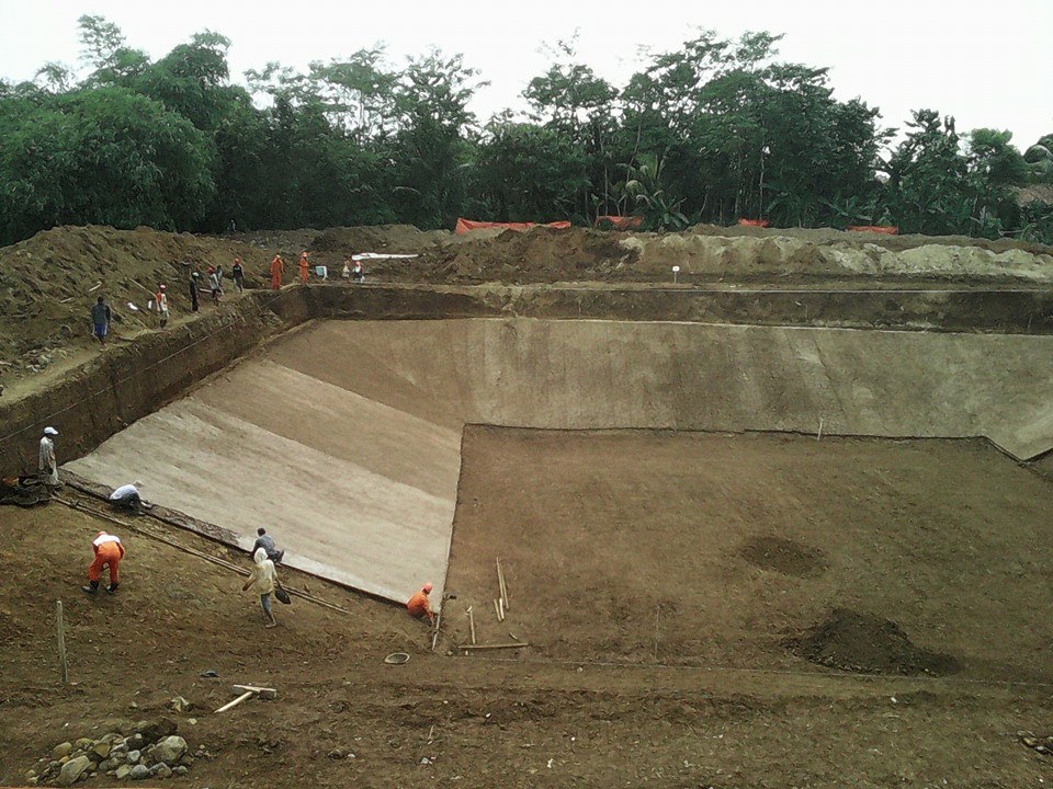 The soccer field in Cinangka during Pure Earth's remediation. Photo credit: Pure Earth