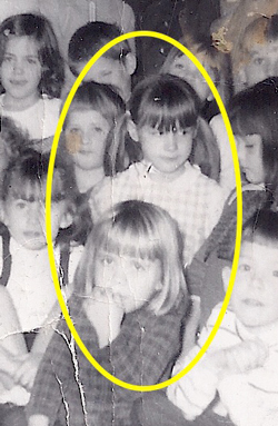 julie bond genovese and megan mciwlliams in first grade picture
